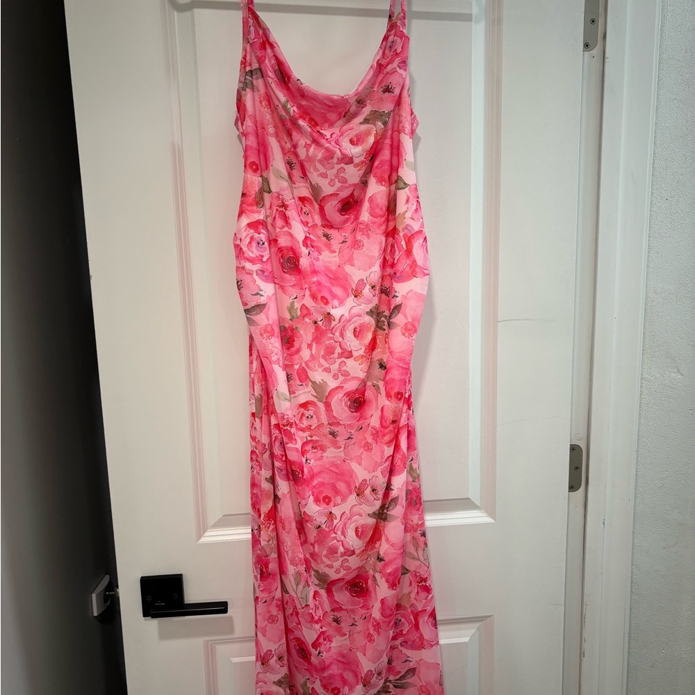 Floral Pink Maxi Dress